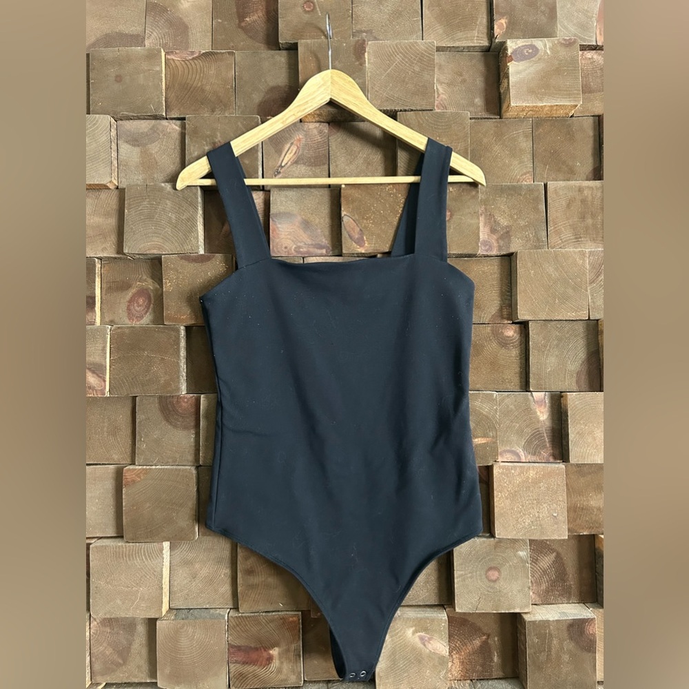 Abercrombie & Fitch Black Fabric Tank Bodysuit
